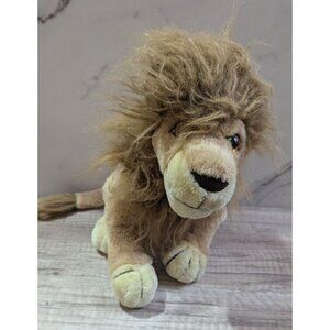vtg Lemonwood Asia Lion Plush Toy 12" Fuzzy Mane orange eyes  Friendly Face